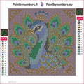 Thumbnail for Diamond painting adhesive canvas preview - Peacock Jewel