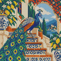 Thumbnail for Peacock on the Mosaic Stair, 30x30 cm diamond painting – full design preview without the close-up inset