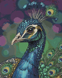 Thumbnail for Diamond Pattern - Peacock Portrait
