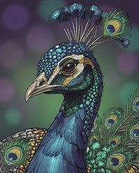 Thumbnail for Peacock Portrait 40x50cm - Diamond Painting 