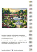 Thumbnail for Paint color chart and instructions - Peacocks and Gazebo Garden 50x40cm