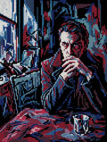 Thumbnail for Pensive Man by Window, 30x40 cm diamond painting – full design preview without the close-up inset