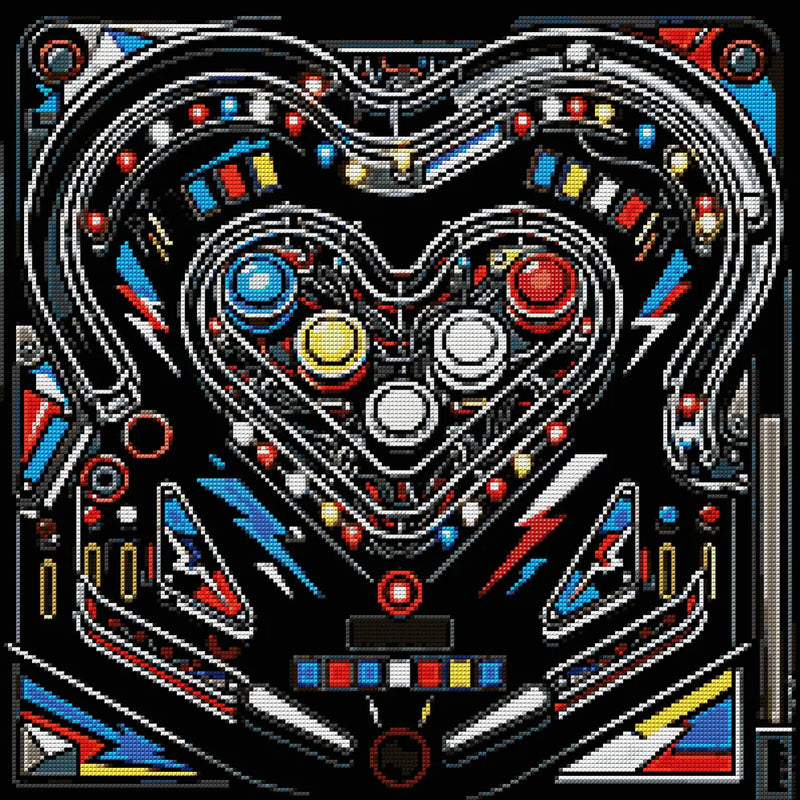 Diamond pattern - Pinball Heart