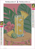 Thumbnail for Diamond painting adhesive canvas preview - Pineapple Cooler under Broad Leaves