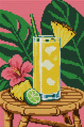 Thumbnail for Pineapple Cooler under Broad Leaves, 20x30 cm diamond painting – full design preview without the close-up inset
