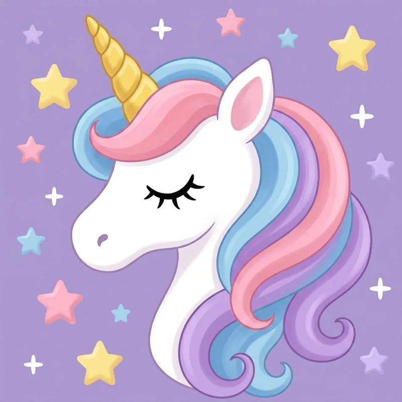 Diamond painting pattern chart - Pixel Unicorn