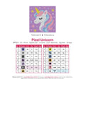 Thumbnail for DMC color chart for Pixel Unicorn diamond painting - 14 colors