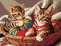 Thumbnail for Diamond Pattern - Playful Kittens