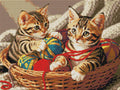 Thumbnail for Diamond Pattern - Playful Kittens