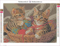 Thumbnail for Playful Kittens diamond painting adhesive canvas 40x30cm