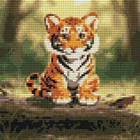 Thumbnail for Diamond Pattern - Playful Tiger Cub