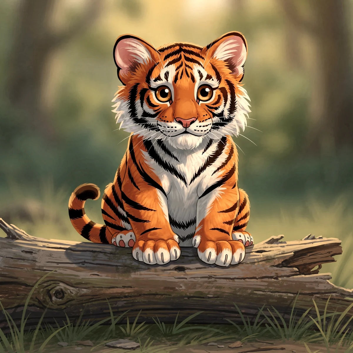 Diamond Painting Playful Tiger Cub
