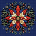 Thumbnail for Diamond painting pattern chart - Poinsettia Mandala