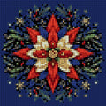 Thumbnail for Diamond painting pattern chart - Poinsettia Mandala