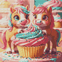 Thumbnail for Diamond Pattern - Ponies with Cupcake