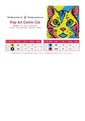 Thumbnail for DMC color chart for Pop Art Comic Cat diamond painting - 4 colors