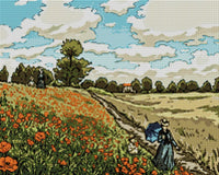 Thumbnail for Diamond painting pattern chart - Poppy Field Coquelicots