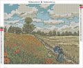 Thumbnail for Poppy Field Coquelicots diamond painting adhesive canvas 50x40cm