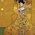 Miniatyrbild: Förhandsvisning av diamantmönstret för Klimts Porträtt av Adele Bloch-Bauer I
