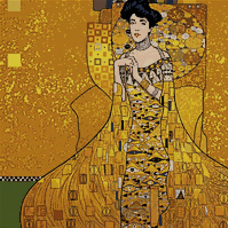 Diamond painting pattern chart - Portrait Of Adele Bloch Bauer I