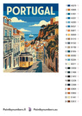 Thumbnail for Color chart and instructions - Portugal Travel Poster 40x50cm