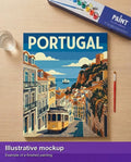 Thumbnail for Illustration of the completed paint by numbers - Portugal Travel Poster 40x50cm