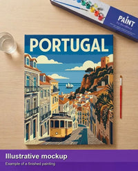 Thumbnail for Illustration of the completed paint by numbers - Portugal Travel Poster 40x50cm
