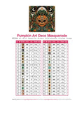 Thumbnail for DMC color chart for Pumpkin Art Deco Masquerade diamond painting - 36 colors