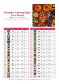Thumbnail for DMC color chart for Pumpkin Carving Night from Above diamond painting - 36 colors