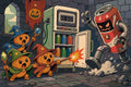 Thumbnail for Pumpkin-headed Wizards and Robot Can Paint By Numbers, fantasy theme
