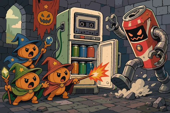 Pumpkin-headed Wizards and Robot Can Paint By Numbers, fantasy theme