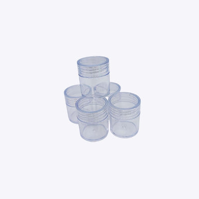 Set of 5 diamond painting storage jars in case