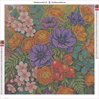 Thumbnail for Purple Anemones diamond painting adhesive canvas 50x50cm