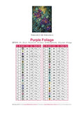 Thumbnail for DMC color chart for Purple Foliage diamond painting - 40 colors