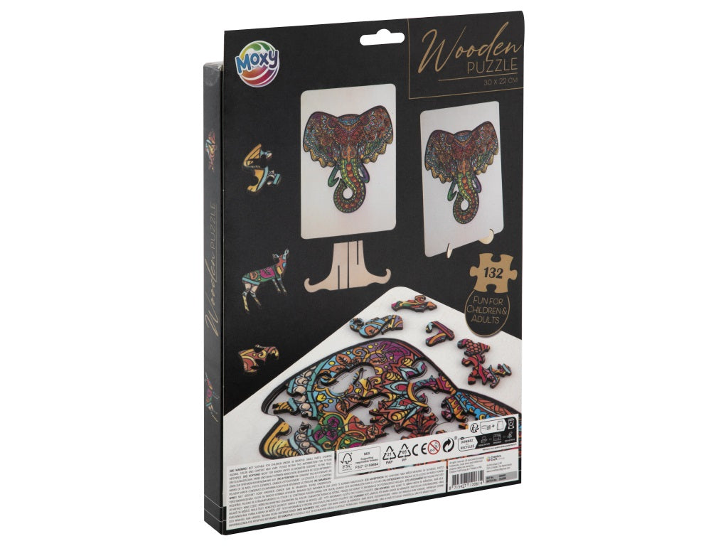 Wooden Puzzle Elephant 132 pieces 