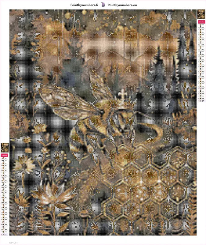Queen Bee diamond painting adhesive canvas 50x60cm