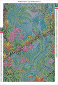 Thumbnail for Diamond painting adhesive canvas preview - Quetzal Bird in Enchanted Jungle