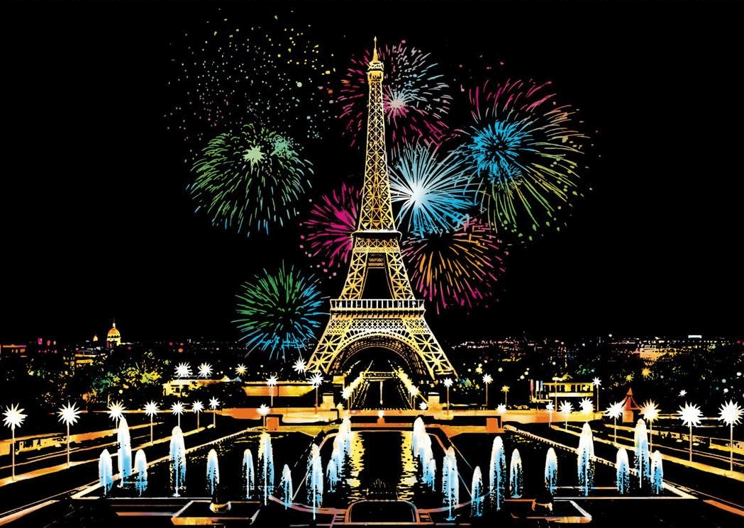 Scratch Art Eiffel Tower 