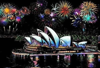 Sydney scratch art – Opera House