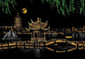 Thumbnail for West Lake scratch art – lake scenery