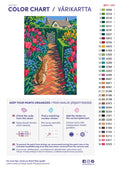 Thumbnail for Paint color chart and instructions - Rabbit among the Tulips 40x60cm
