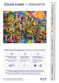 Thumbnail for Paint color chart and instructions - Rainbow Hill Town 80x60cm