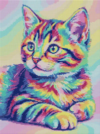 Thumbnail for Diamond painting pattern chart - Rainbow Kitten