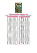 Thumbnail for DMC color chart for Rainforest Orchid Canopy diamond painting - 60 colors