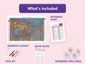 Thumbnail for What is included in the Ramen Cart in the Kyoto Rain diamond painting kit - adhesive canvas, reference sheet, tools and numbered drill bags
