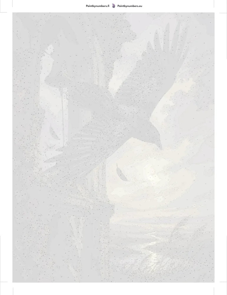 Paint by numbers numbered canvas - Raven and Old Tower 60x80cm