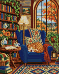Thumbnail for Reading Nook, 40x50 cm diamond painting – full design preview without the close-up inset