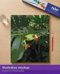 Thumbnail for Finished paint by numbers mockup - Red-Eyed Treefrog 40x50cm