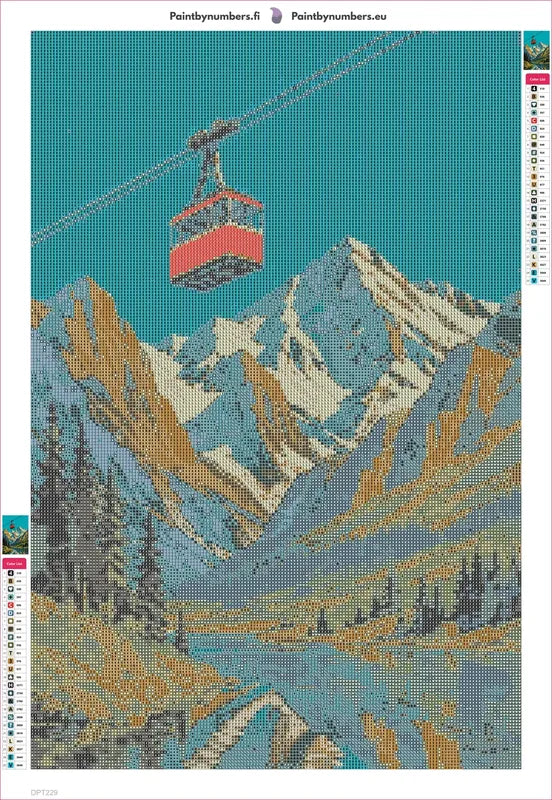 Red Gondola diamond painting adhesive canvas 40x60cm
