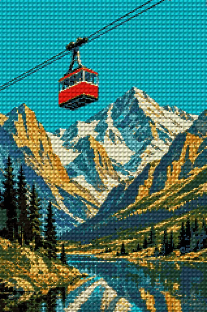 Diamond pattern - Red Gondola